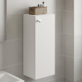 Marbin Modern Engineered Wood Bathroom Storage Cabinet with Door (White) - left_view