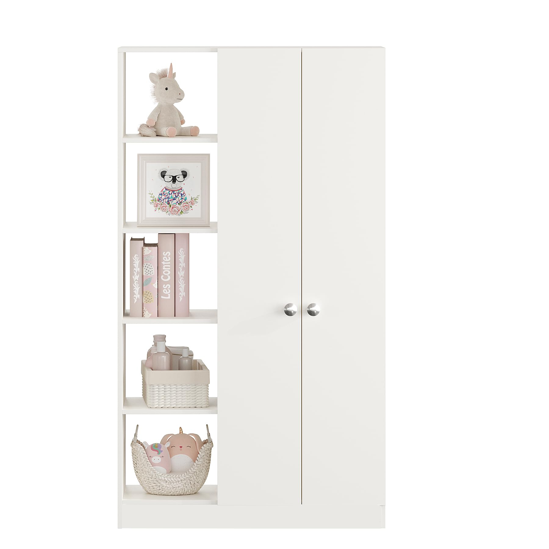Elora Wardrobe for Kids Clothes/Toys/Books (White)