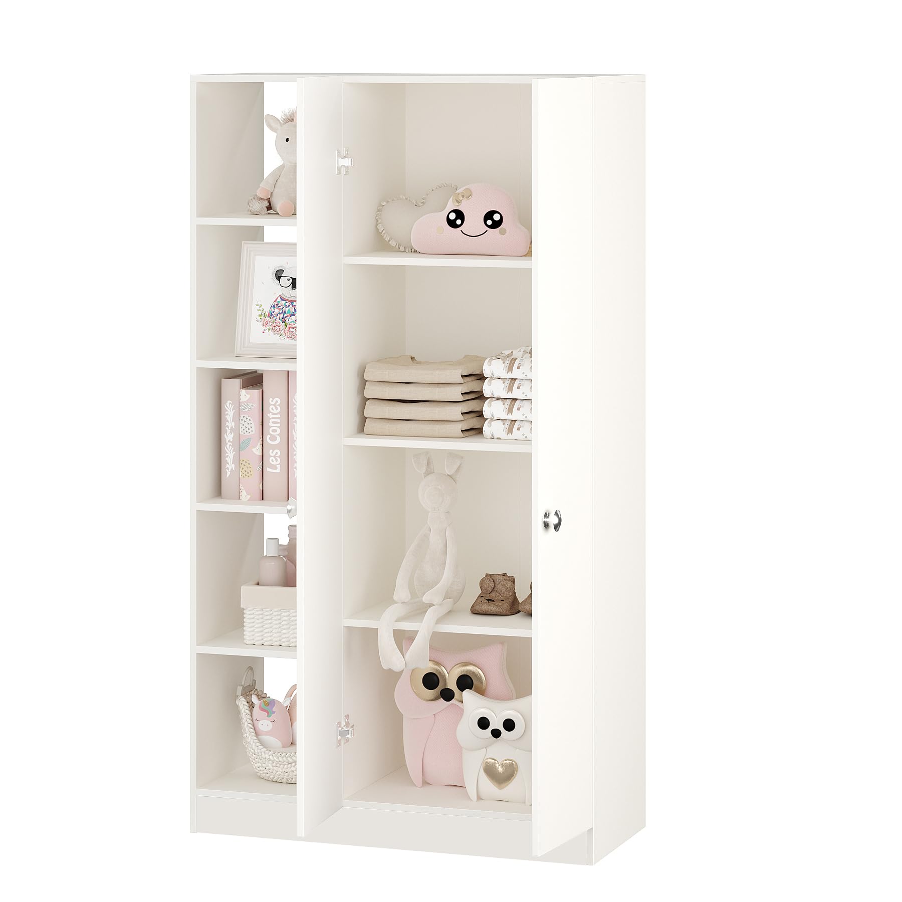 Elora Wardrobe for Kids Clothes/Toys/Books (White)