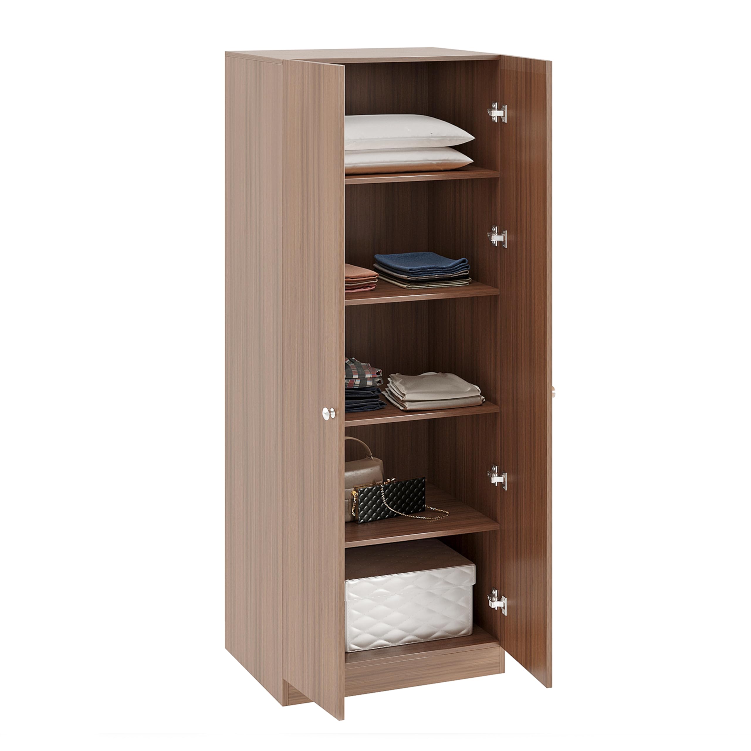 Fanciable Engineering Wood 2 Door Wardrobe Almirah for Clothes (Exotic Teak)