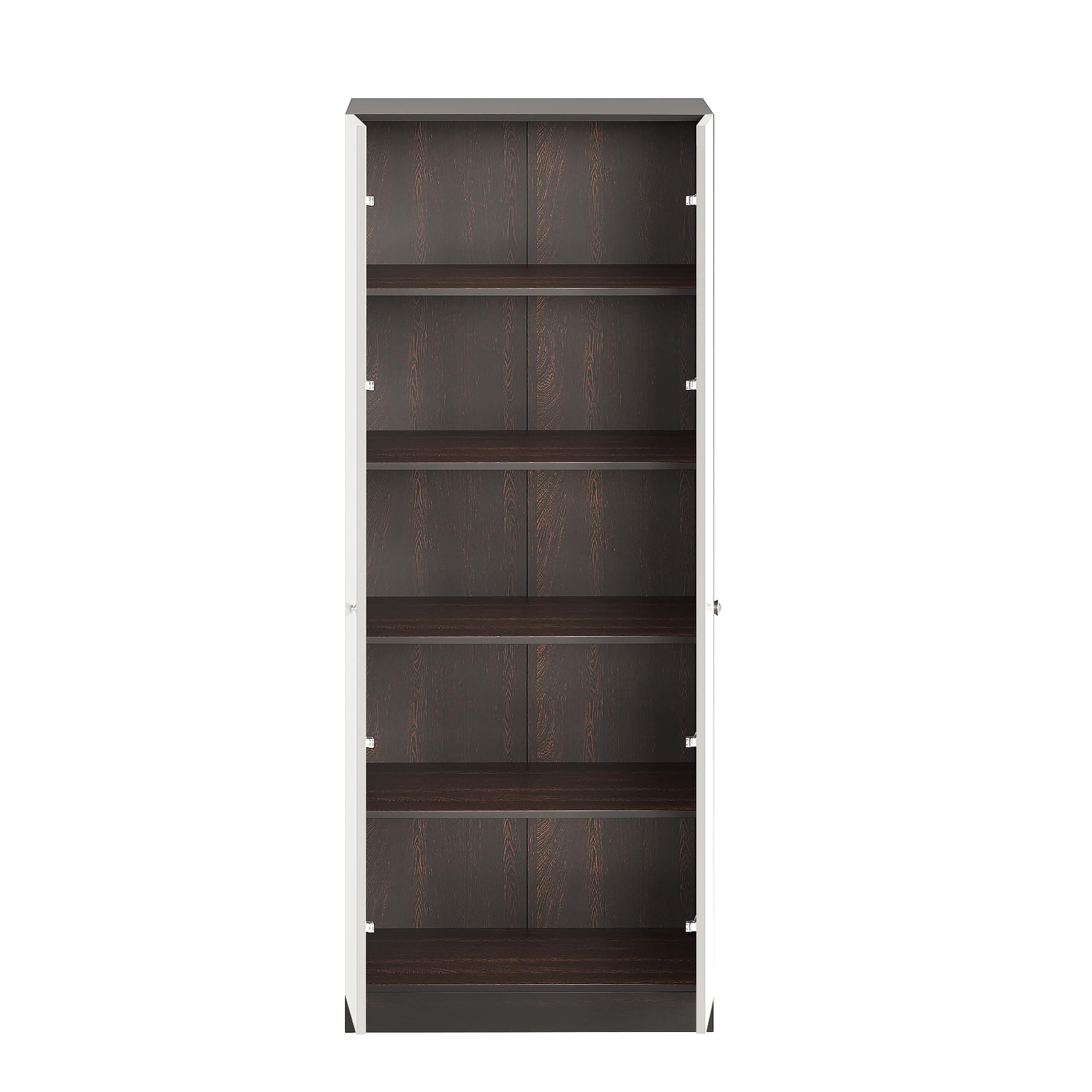 Fanciable Engineering Wood 2 Door Wardrobe Almirah for Clothes (Wenge & White)