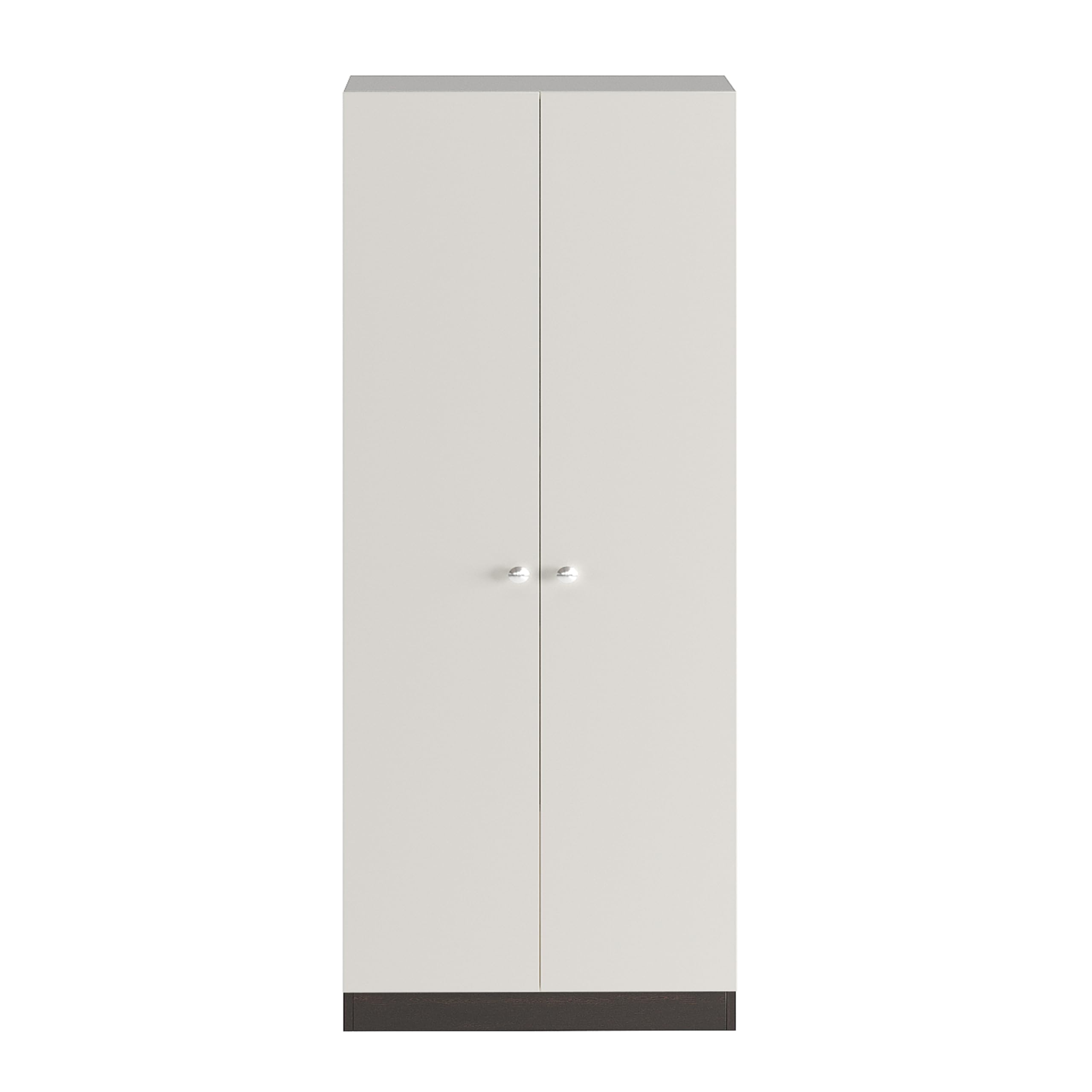 Fanciable Engineering Wood 2 Door Wardrobe Almirah for Clothes (Wenge & White)