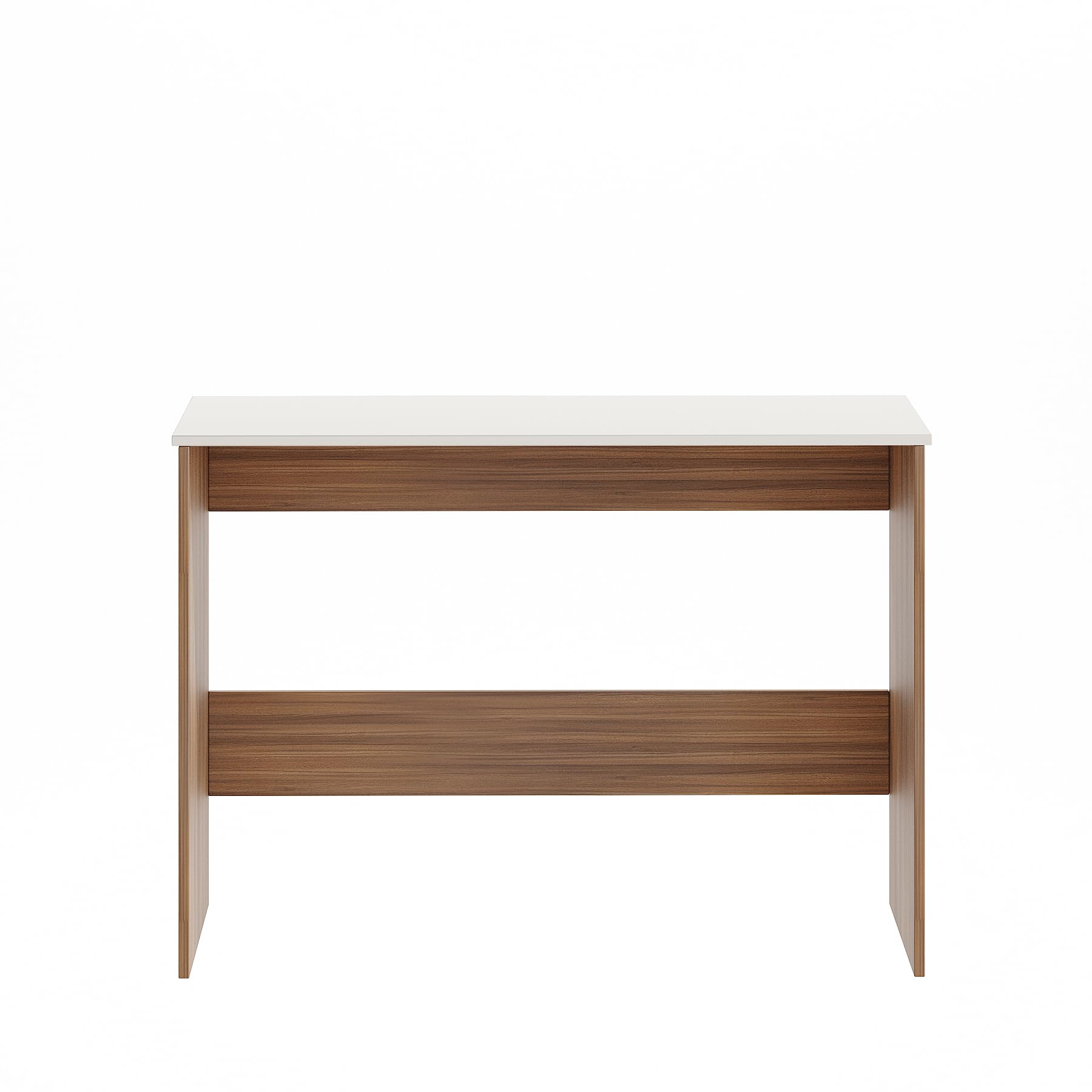 Boris Engineered Wood Study Table (Exotic Teak & White)