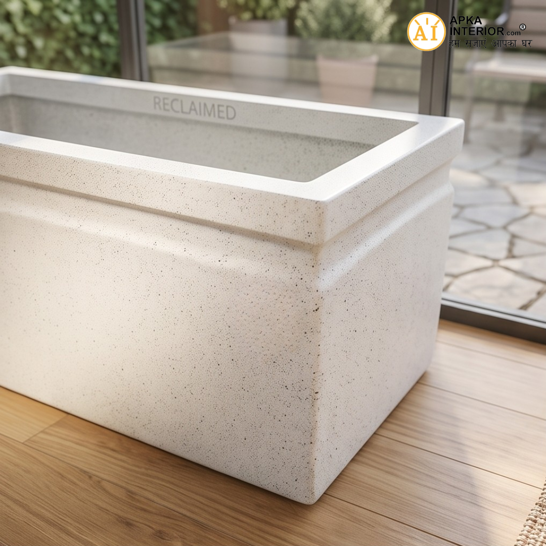 Apkainterior Kwid Window Planter (36x13x13) Inch (Marble White)