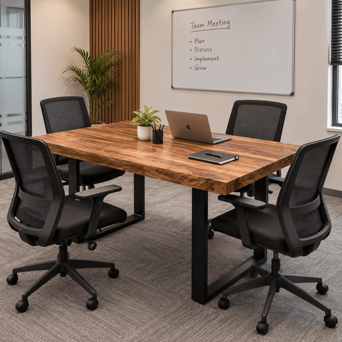 Wooden 4 SeaterConference Room Table