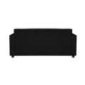 Tulip Black & Silver Fabric 3 Seater Sofa (70x30x32 Inch) - rear_view