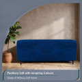 Olivia Fabric 3 Seater Sofa (78x28x30 Inch) - rear_view