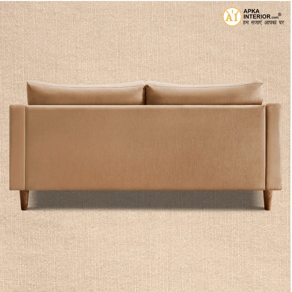Apkainterior Ease Fabric 3 Seater Sofa (Finish Color - Latte) (71x32x34 Inches) - rear_view