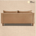 Apkainterior Ease Fabric 3 Seater Sofa (Finish Color - Latte) (71x32x34 Inches) - rear_view