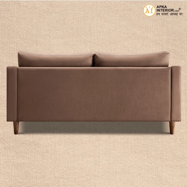 Ease Fabric 3 Seater Sofa (Finish Color - Cocoa Brown) (71x32x34 Inches)