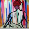 Charmer Women WALL Painting - rear_view