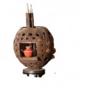 Coconut carvings Carriers:(POT) - front_view