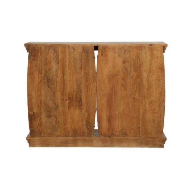 Handcarved Barrel Shaped Bar Cabinet (25X15X37 Inch)