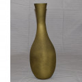 Golden Brown Metal Flower Vase - photo