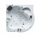 Luxury White Whirlpool Bathtub - front_view