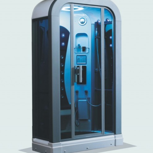 Luxury Grey Bath Cubicle with Thermostatic Function and Variable Lights