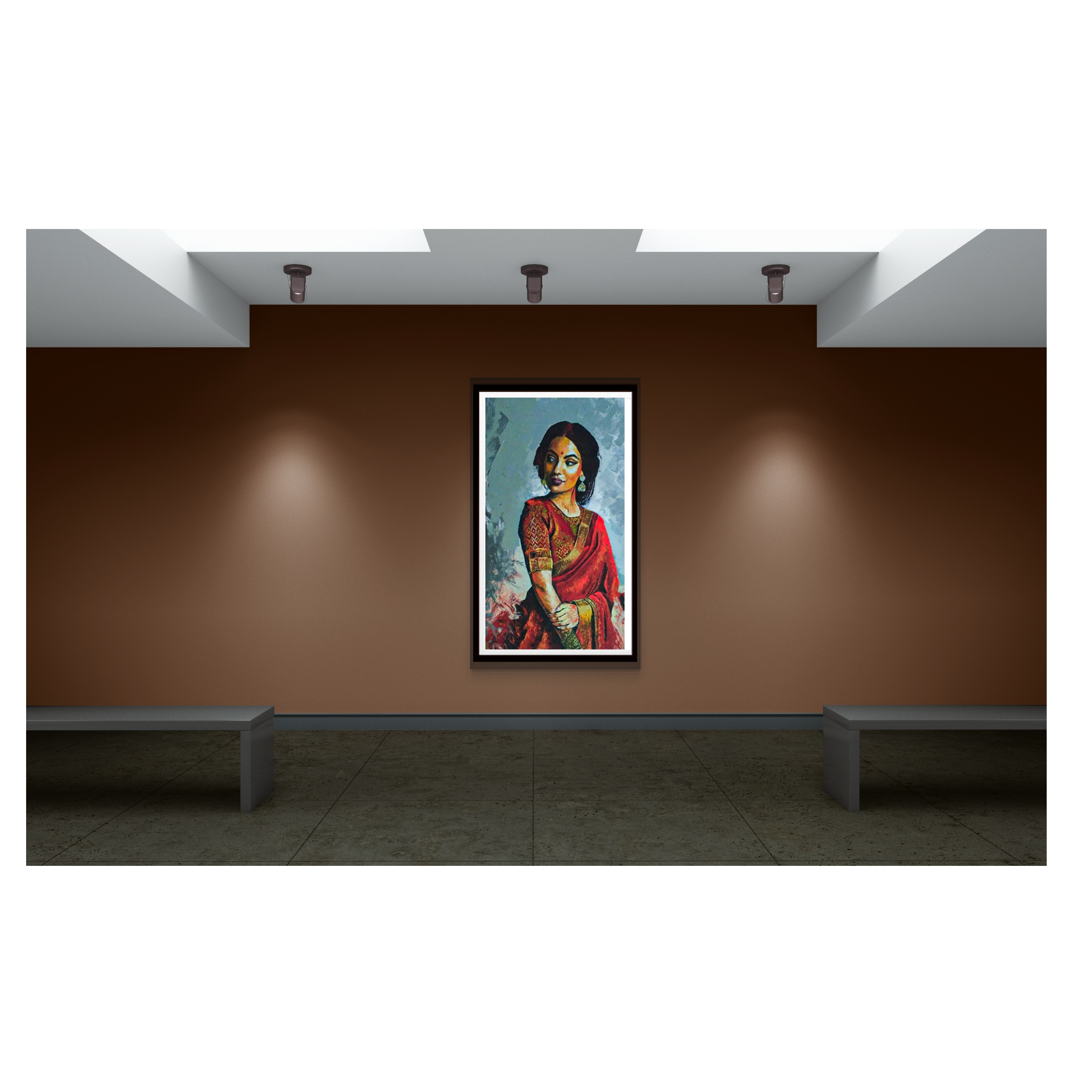 Lady wall painting - front_view