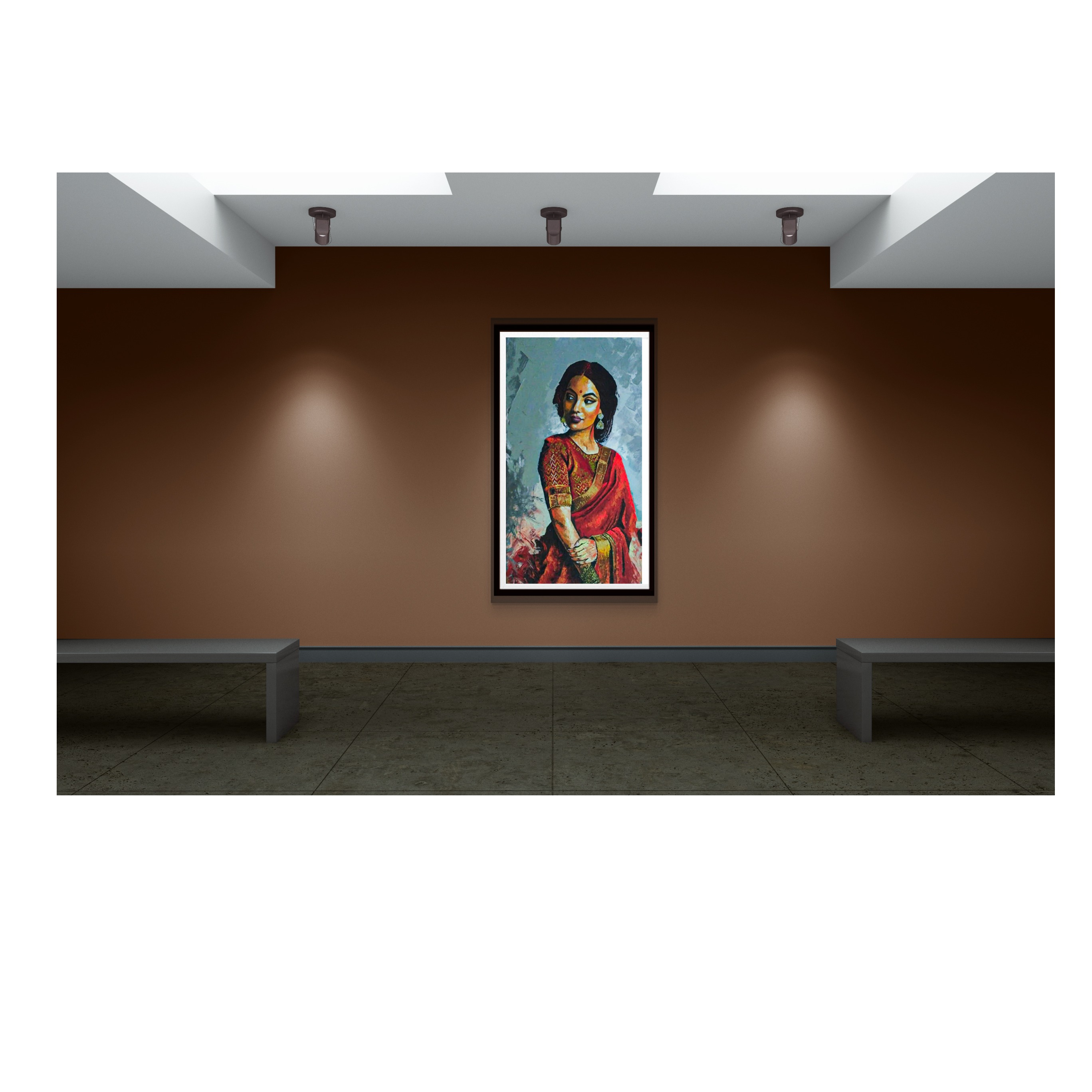Lady wall painting