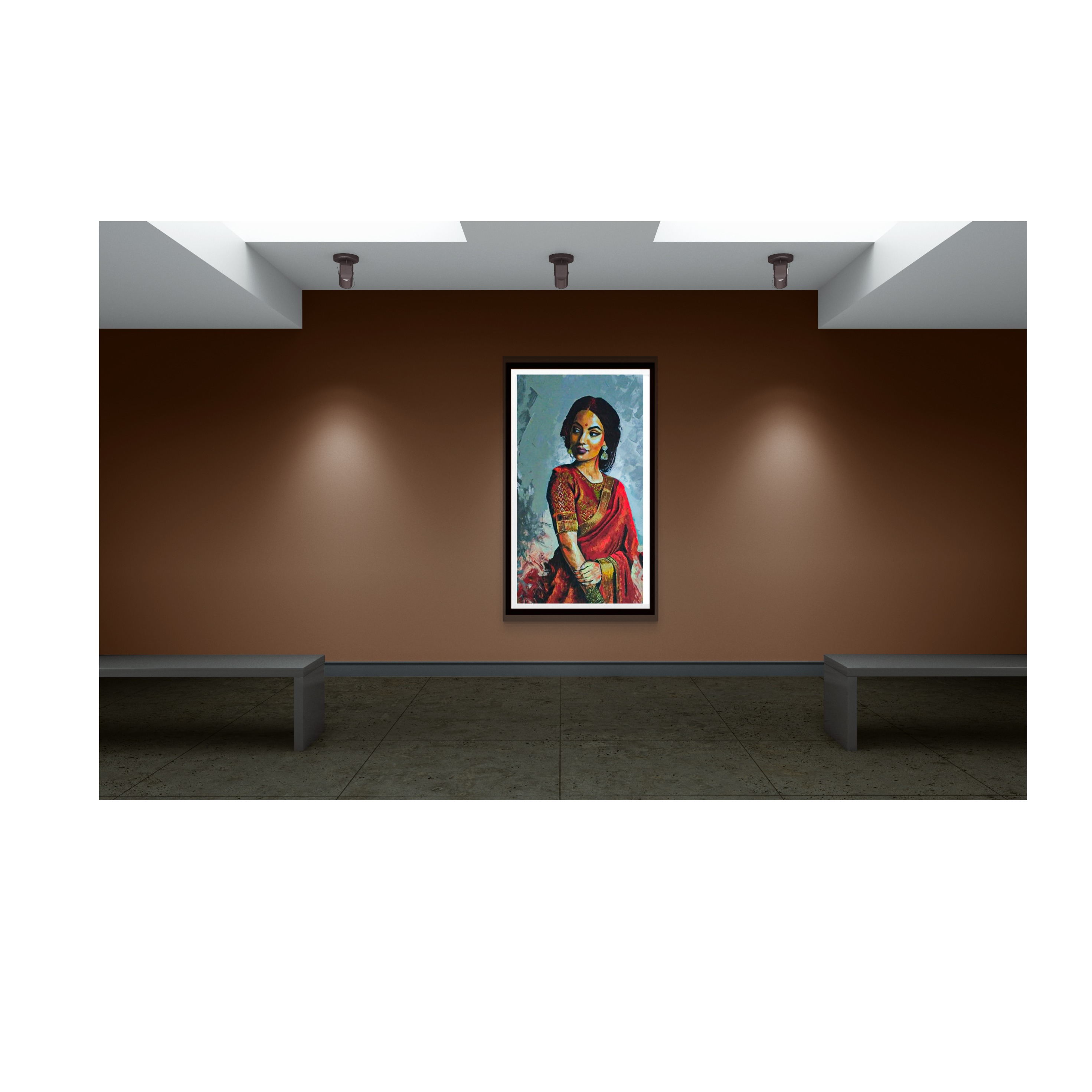 Lady wall painting