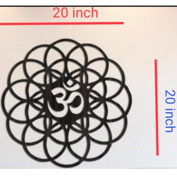 om Metal Wall Art  / 20 x 20 - rear_view