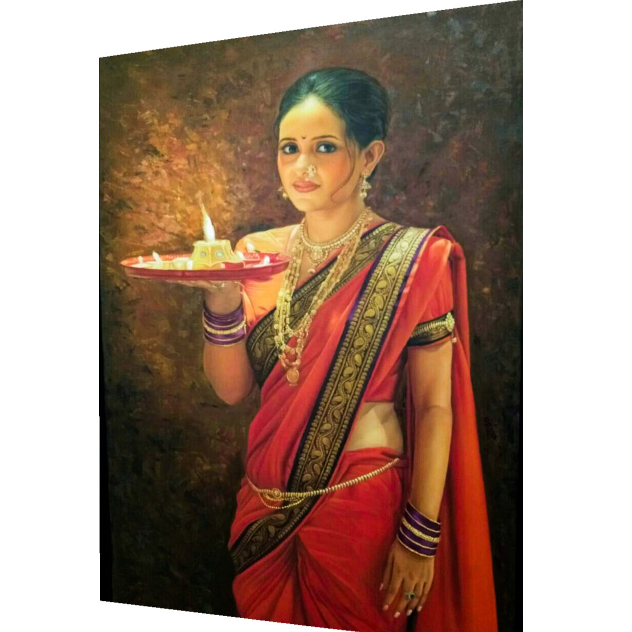 Prosperity Indian lady painting