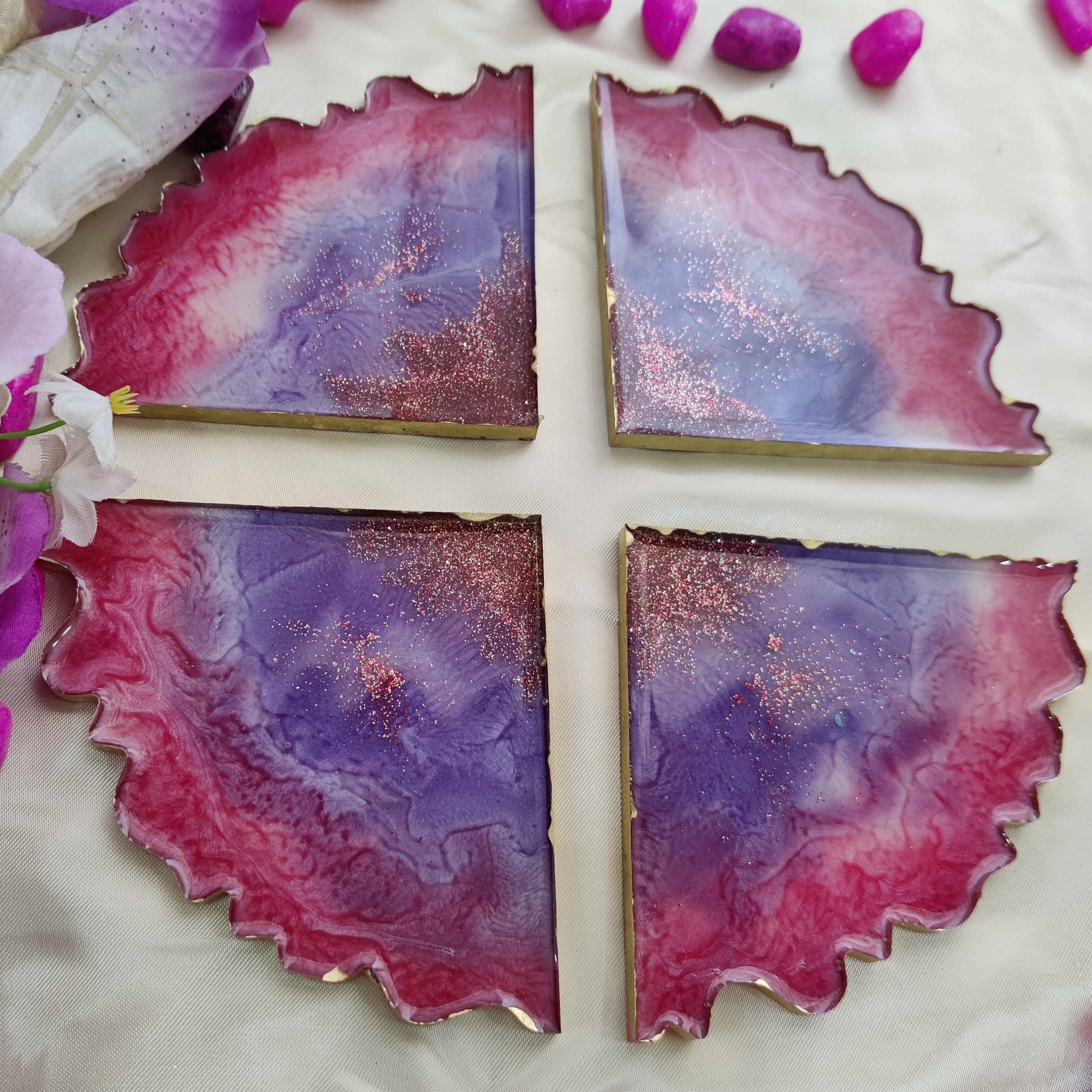 Resin TEA COASTERS - top_view