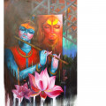 Radha Krishna Wall Art - top_view