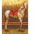 The Royal Horse White I Wall Painting - top_view