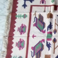 5*8 Cotton Durry Panja Dhurrie Rug Area Rug Handwoven - top_view