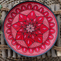 EARTHENWALLPLATES artificial wall plates Red and Pink combination - front_view