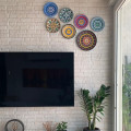 EARTHENWALLPLATES artificial wall plates Red and Pink combination - top_view