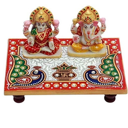 God Ganesha and Laxmi chowki - top_view