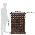 Sheesham Wood Home Bar Cabinet in Walnut Finish - front_view