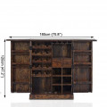 Sheesham Wood Home Bar Cabinet in Walnut Finish - top_view