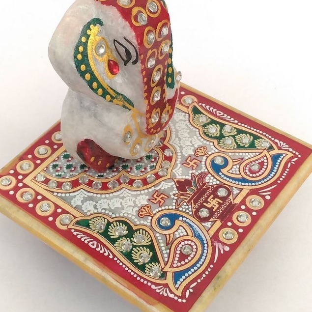 Marble Chowki Ganesha - top_view