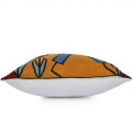 Nomaadi Bee Man Abstract Art Embroidered Pillow Cover 18x18 inches Decorative Cushion Cover | Picasso Inspired Home Decor - Bedroom Sofa Couch Outdoor - rear_view