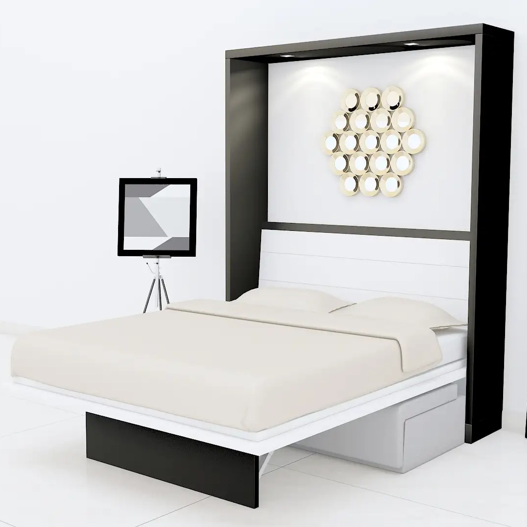 Neptune D Wallbed with Sofa Queen size - right_view