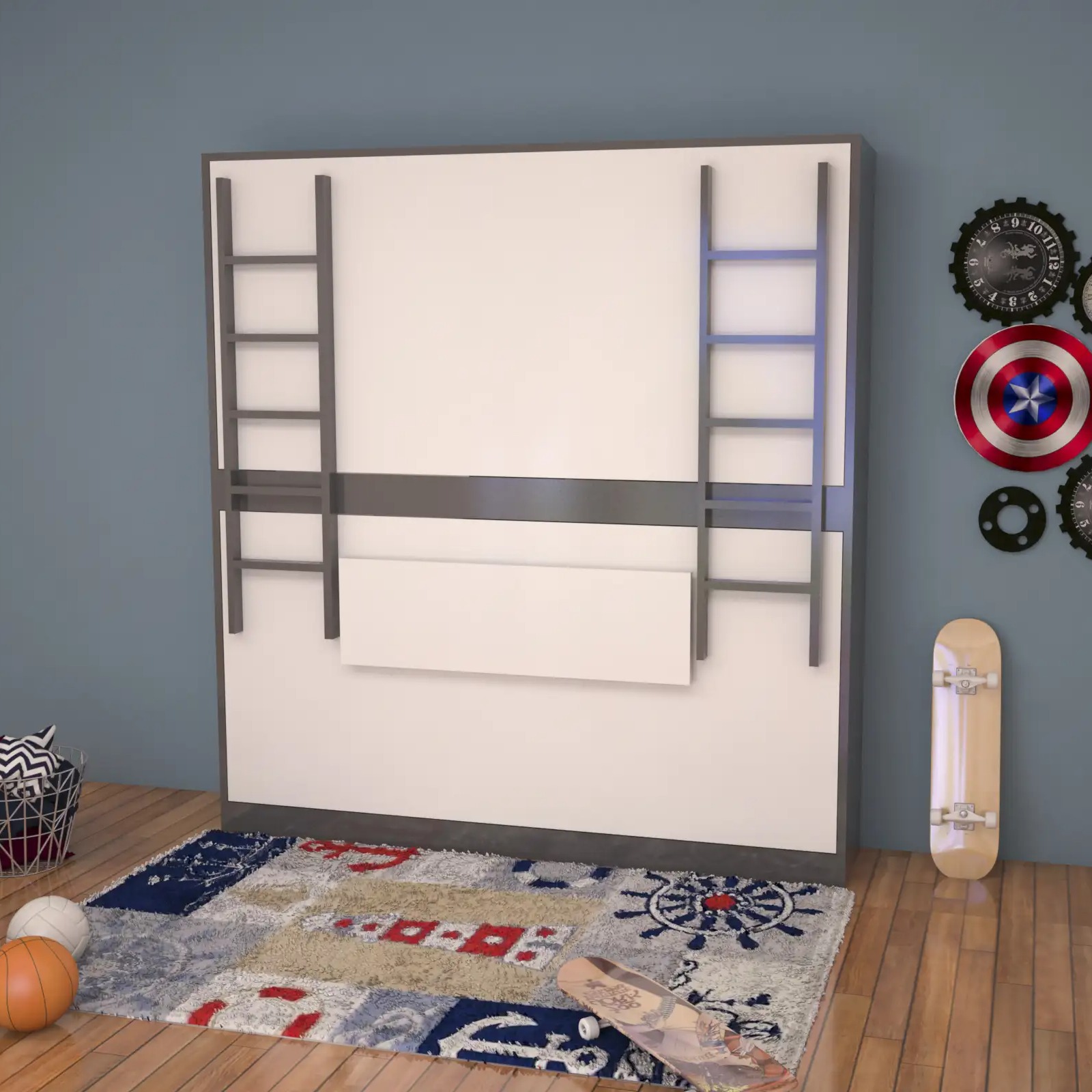 Electra Bunk Wallbed Single size