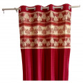 Red Polyster Curtain 1 - front_view