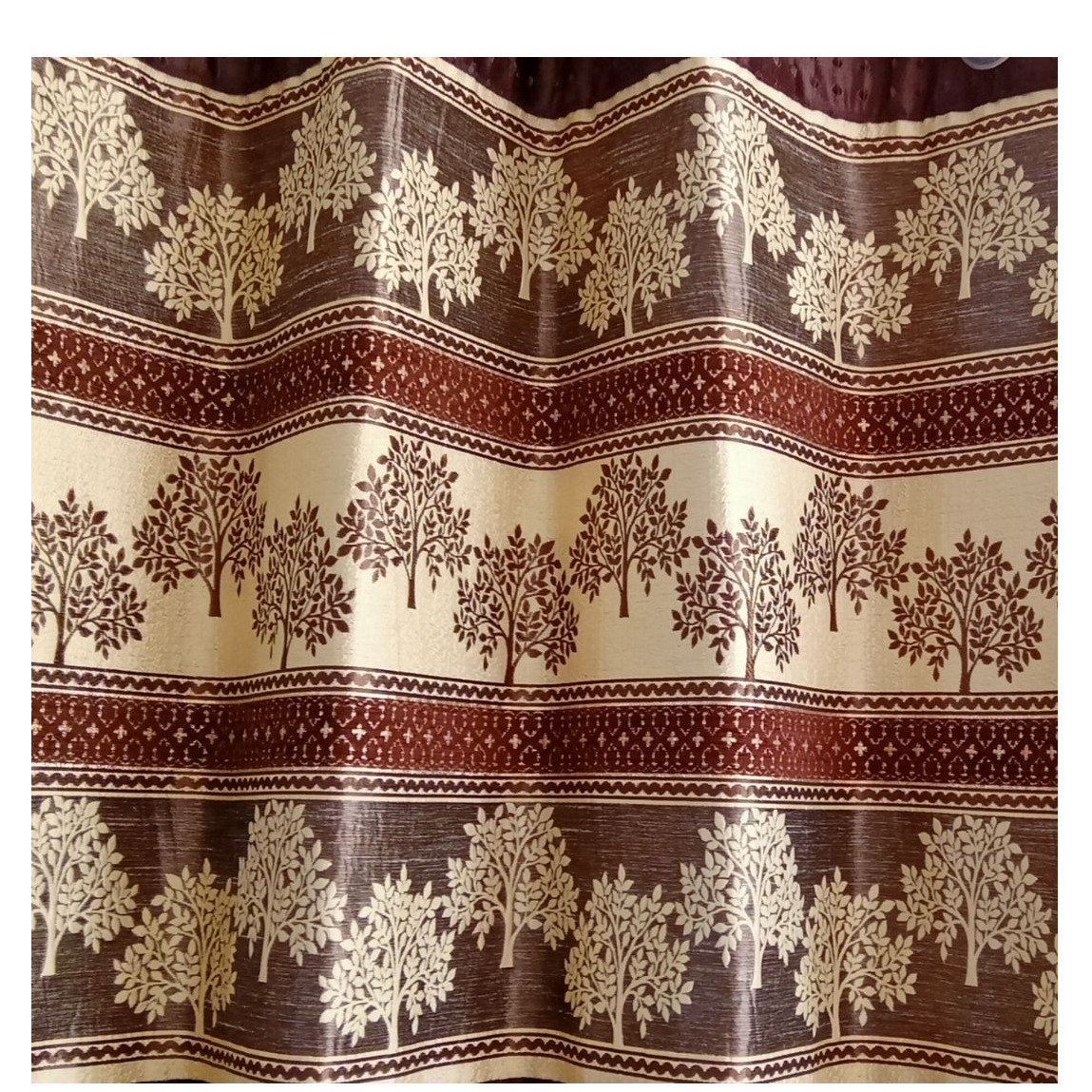 Red Polyster Curtain 1 - top_view