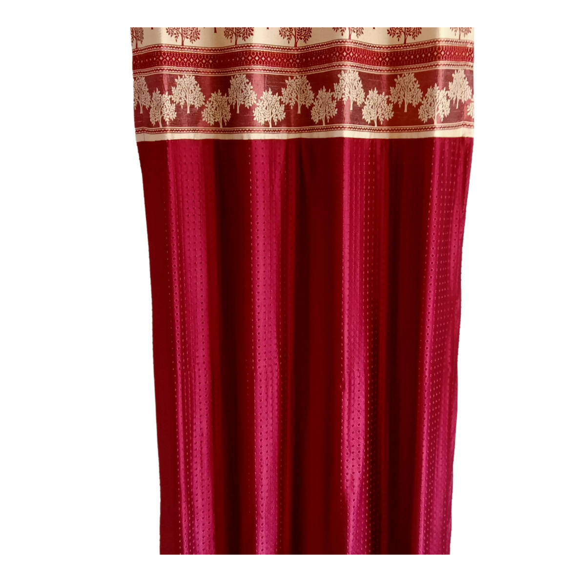 Red Polyster Curtain 1 - left_view