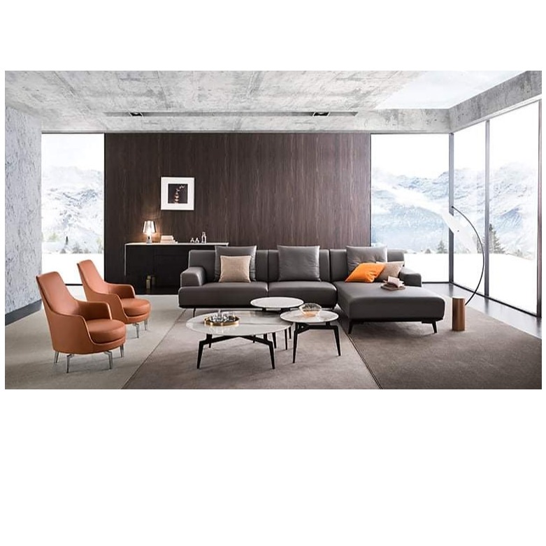 Madeira L Shape 5 Seater Sofa Grey Color