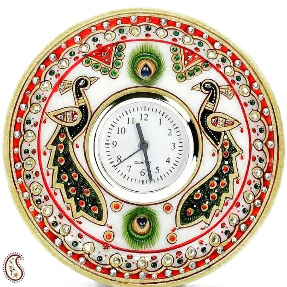 Peacock Marble Round Watch 2 - photo