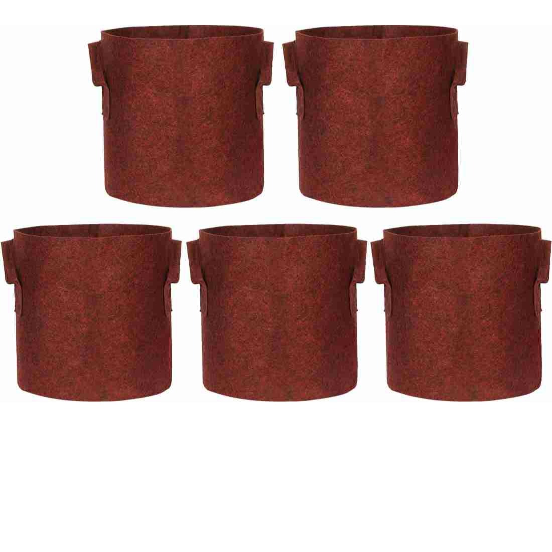 Fabric grow Mergenta  bags round shape set of 5 bags