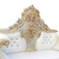 Maharaja 2 Seater Sofa Set with Gold Finish - top_view