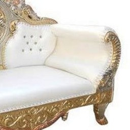Maharaja 2 Seater Sofa Set with Gold Finish - left_view