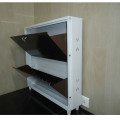 Wall Mounted Two Door Shoe Rack - left_view