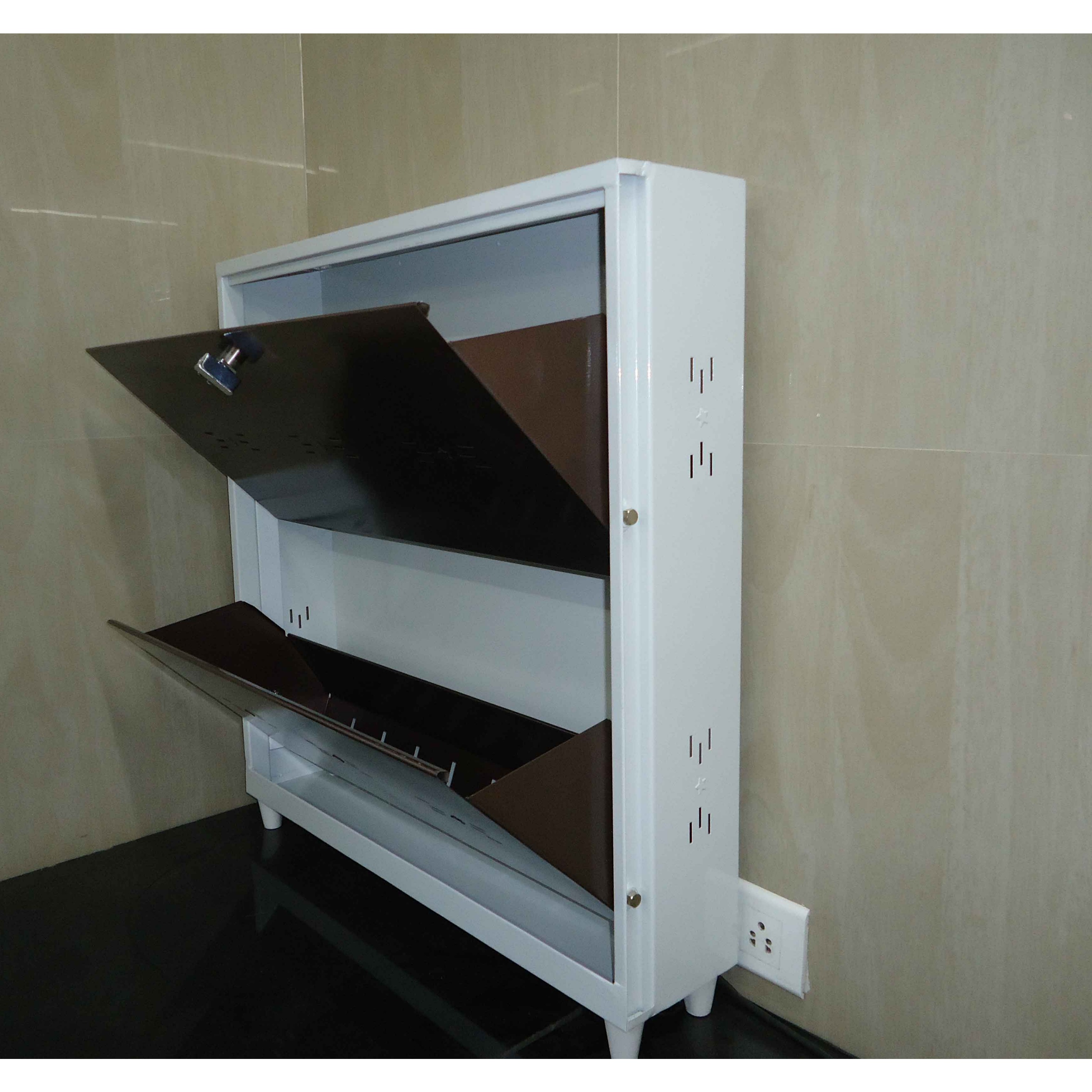 Wall Mounted Two Door Shoe Rack - right_view