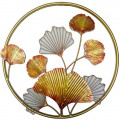 Golden Round Metal Wall Art Wall Hanging - photo