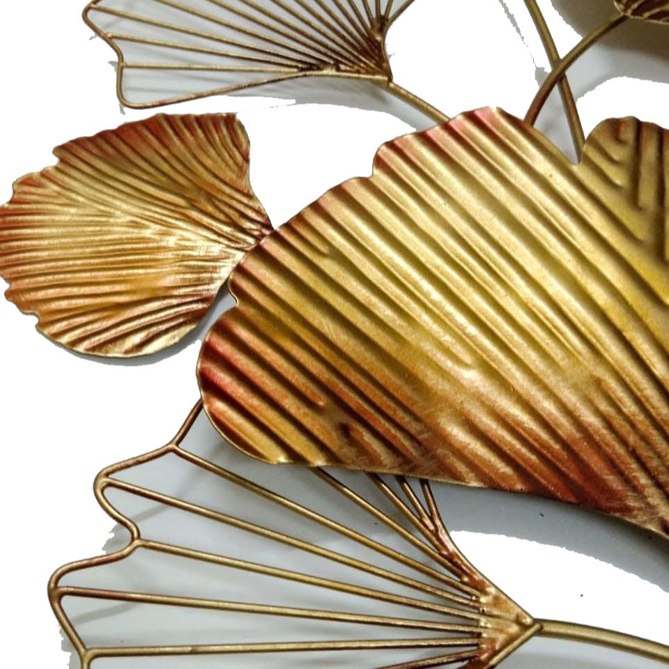 Golden Round Metal Wall Art Wall Hanging - front_view